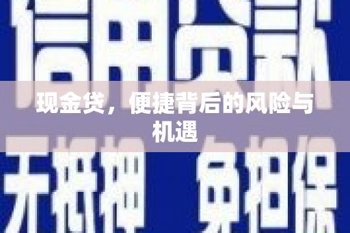 泸溪现金贷，便捷背后的风险与机遇