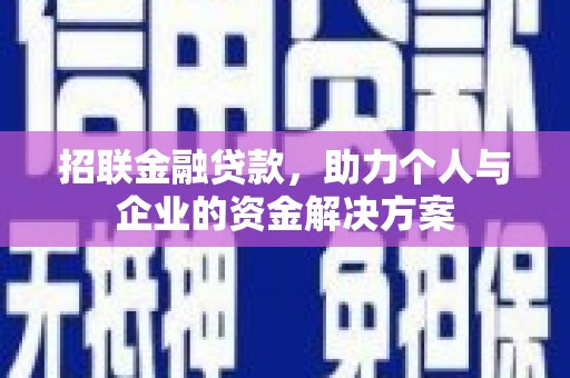 泸溪招联金融贷款，助力个人与企业的资金解决方案