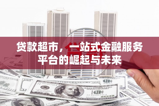 泸溪贷款超市，一站式金融服务平台的崛起与未来