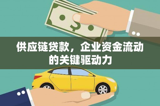 泸溪供应链贷款，企业资金流动的关键驱动力