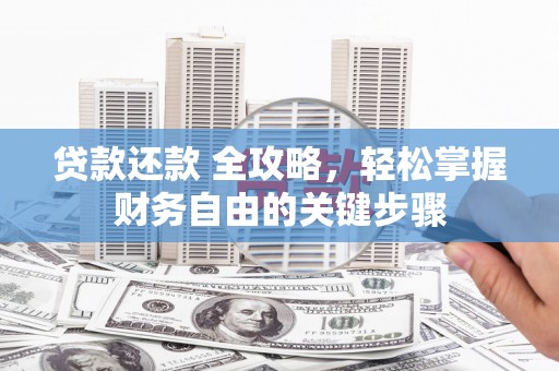 泸溪贷款还款 全攻略，轻松掌握财务自由的关键步骤
