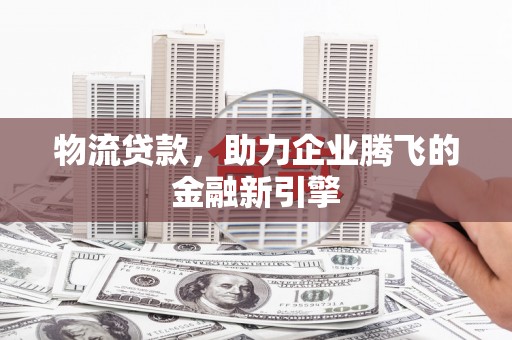 泸溪物流贷款，助力企业腾飞的金融新引擎