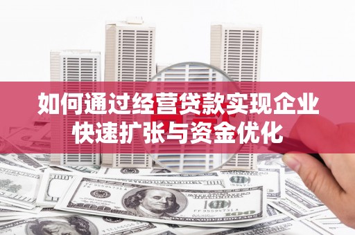 泸溪如何通过经营贷款实现企业快速扩张与资金优化