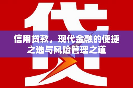 泸溪信用贷款，现代金融的便捷之选与风险管理之道