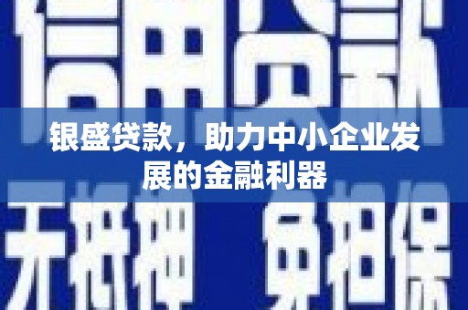 泸溪银盛贷款，助力中小企业发展的金融利器