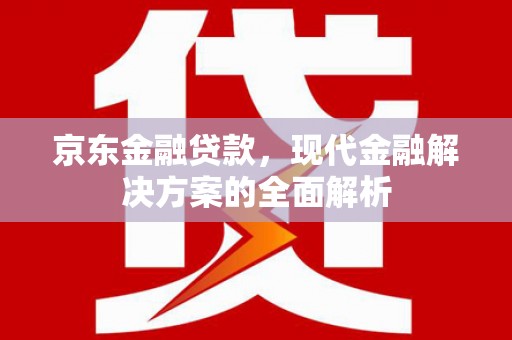 泸溪京东金融贷款，现代金融解决方案的全面解析
