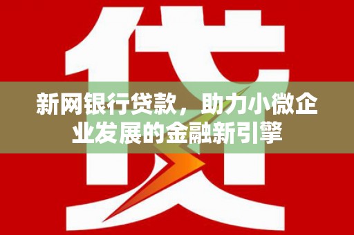 泸溪新网银行贷款，助力小微企业发展的金融新引擎