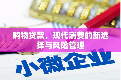 泸溪购物贷款，现代消费的新选择与风险管理