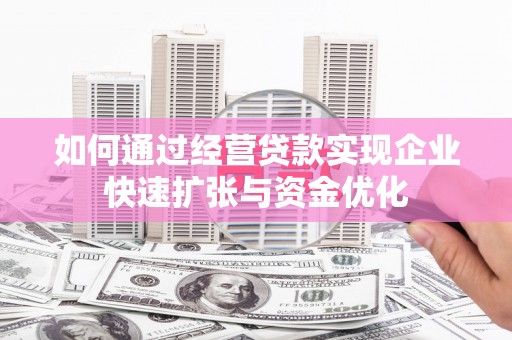 泸溪如何通过经营贷款实现企业快速扩张与资金优化