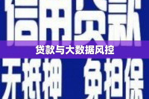 泸溪贷款与大数据风控