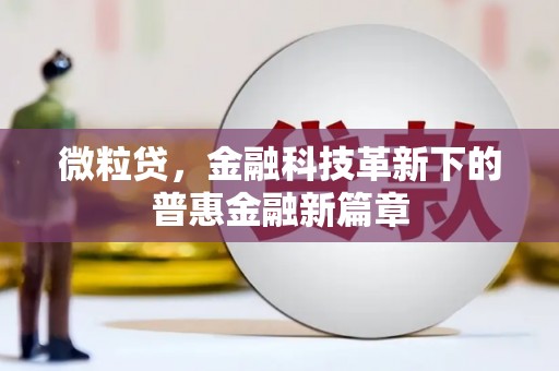 泸溪微粒贷，金融科技革新下的普惠金融新篇章