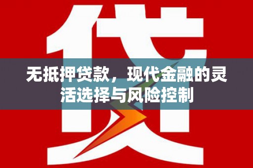 泸溪无抵押贷款，现代金融的灵活选择与风险控制