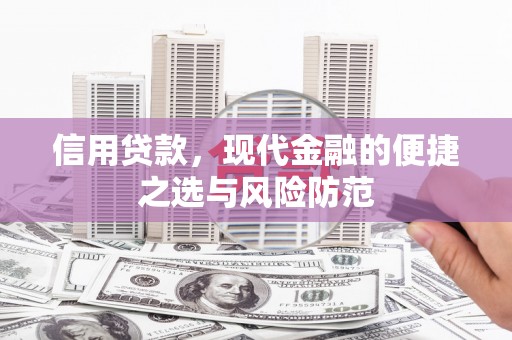 泸溪信用贷款，现代金融的便捷之选与风险防范