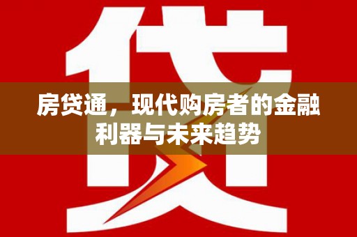 泸溪房贷通，现代购房者的金融利器与未来趋势