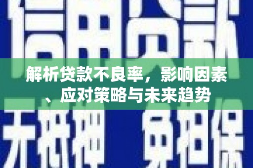 泸溪解析贷款不良率，影响因素、应对策略与未来趋势