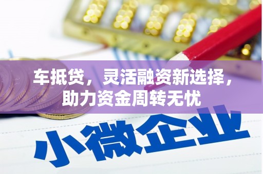 泸溪车抵贷，灵活融资新选择，助力资金周转无忧