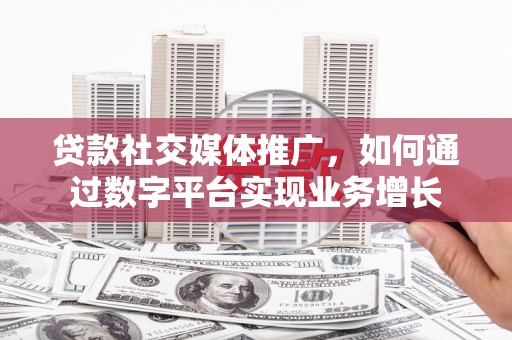 泸溪贷款社交媒体推广，如何通过数字平台实现业务增长