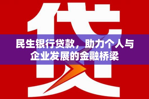 泸溪民生银行贷款，助力个人与企业发展的金融桥梁