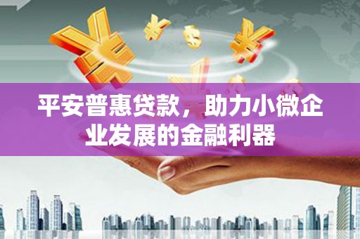 泸溪平安普惠贷款，助力小微企业发展的金融利器