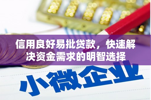 泸溪信用良好易批贷款，快速解决资金需求的明智选择