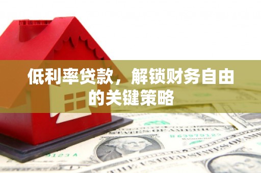 泸溪低利率贷款，解锁财务自由的关键策略