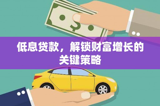 泸溪低息贷款，解锁财富增长的关键策略