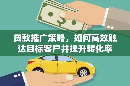 泸溪贷款推广策略，如何高效触达目标客户并提升转化率