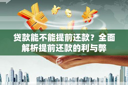 泸溪贷款能不能提前还款？全面解析提前还款的利与弊