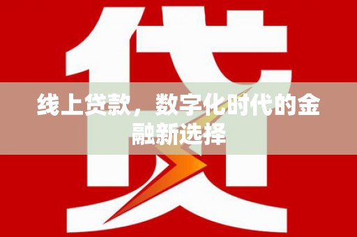 泸溪线上贷款，数字化时代的金融新选择