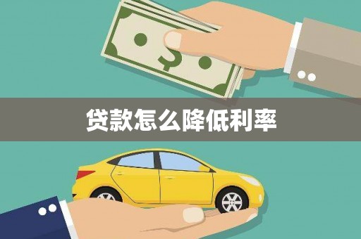 泸溪贷款怎么降低利率
