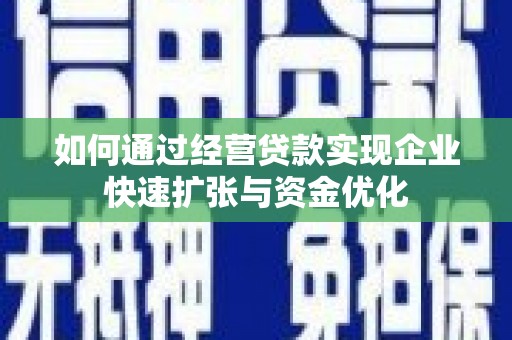 泸溪如何通过经营贷款实现企业快速扩张与资金优化