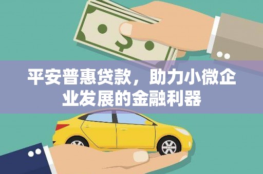 泸溪平安普惠贷款，助力小微企业发展的金融利器